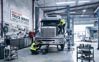 Heavy-duty truck service bays